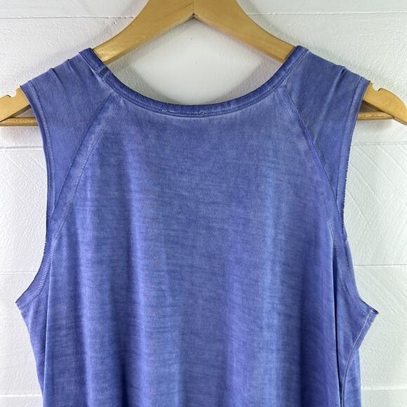 ALYA By Francesca's Blue Peplum‎ Raw Hem Tank Top Shirt Size Large - Picture 3 of 12